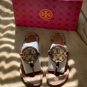 Metal Miller Thong Sandals Snakeskin 60568